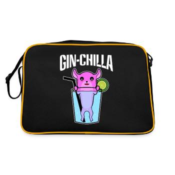 Gin Chilla Chinchilla Drink Sweet Ladies - Sac Retro - noir/or - Dos