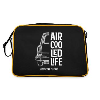 Luftgekühlter Typ 3 mit quadratischem Rücken - Oldtimer-Kultur - Retro Tasche - Schwarz/Gold - Hinten