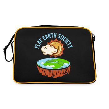 Flat Earth Sun - Flat Earth Society - Sac Retro - noir/or - Dos