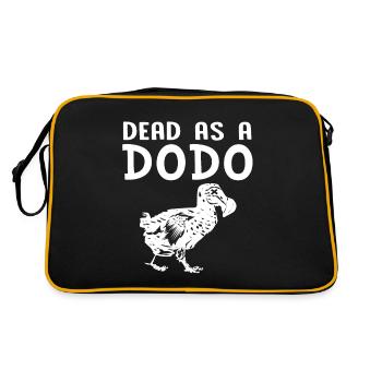 Dodo cadeau oiseau primitive fossil archéologie Geek - Sac Retro - noir/or - Dos