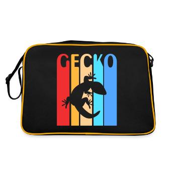 gecko - Retro Bag - black/gold - Back