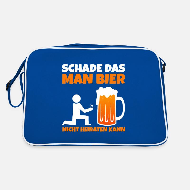 Schade das man Bier nicht Retro Tasche