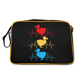 Dodo cadeau oiseau primitive fossil archéologie Geek - Sac Retro - noir/or - Dos