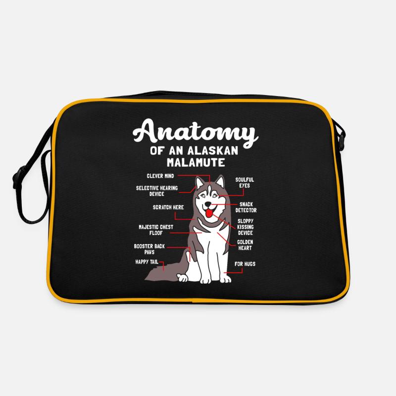 Malamute - Sac Retro - noir/or