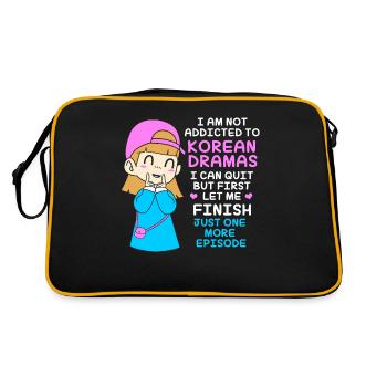 K-Pop Korea Pop Kdrama Kpop Corée Coréenne - Sac Retro - noir/or - Dos