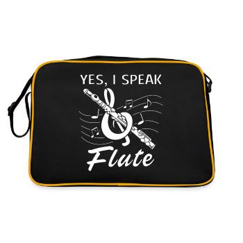 Flûte - Sac Retro - noir/or - Dos