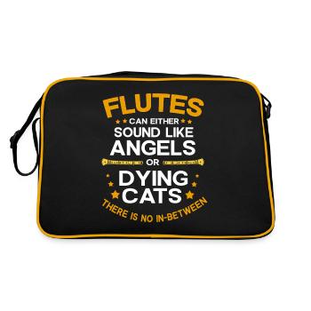 Flûte - Sac Retro - noir/or - Dos