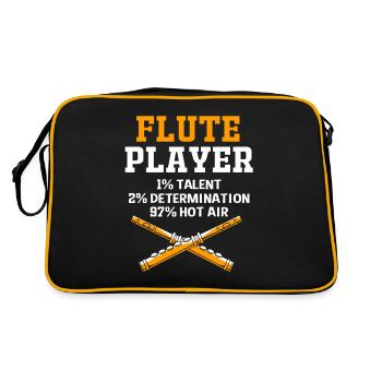 Flûte - Sac Retro - noir/or - Dos