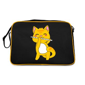 Flûte - Sac Retro - noir/or - Dos
