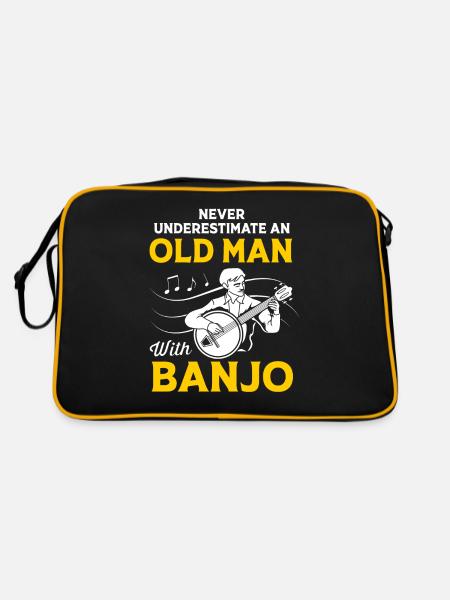 Bluegrass - Retro Tasche - Schwarz/Gold - Hinten