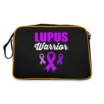 Lupus Awareness Ribbon Lupus Warrior - Retro Bag - black/gold - Back