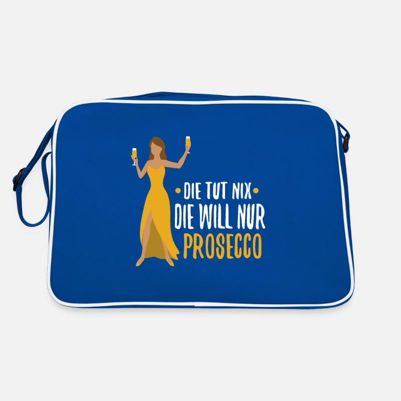 Die tut nix die will nur Prosecco Retro Tasche