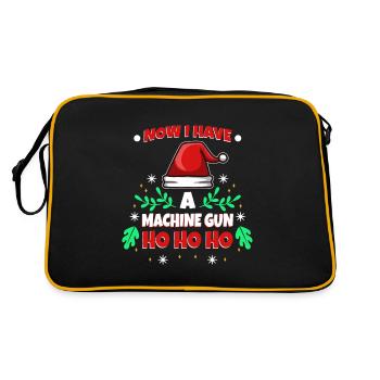 Ho ho ho now i have a machine gun - Retro Bag - black/gold - Back