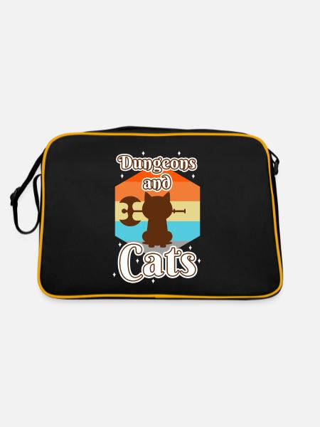 Dungeons and Cats - Retro Bag - black/gold - Back