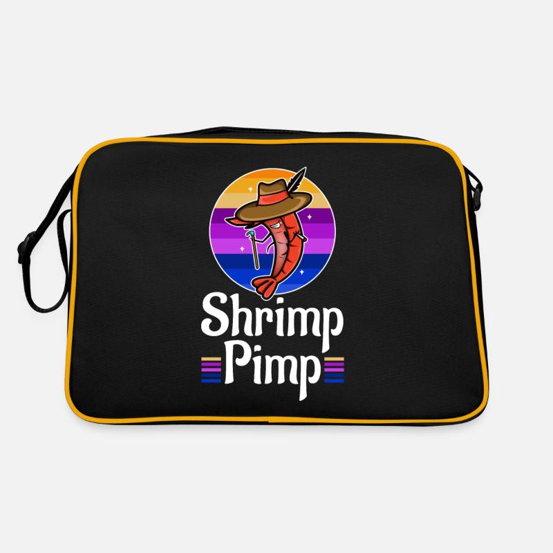 Shrimp Pimp - Retro Tasche - Schwarz/Gold