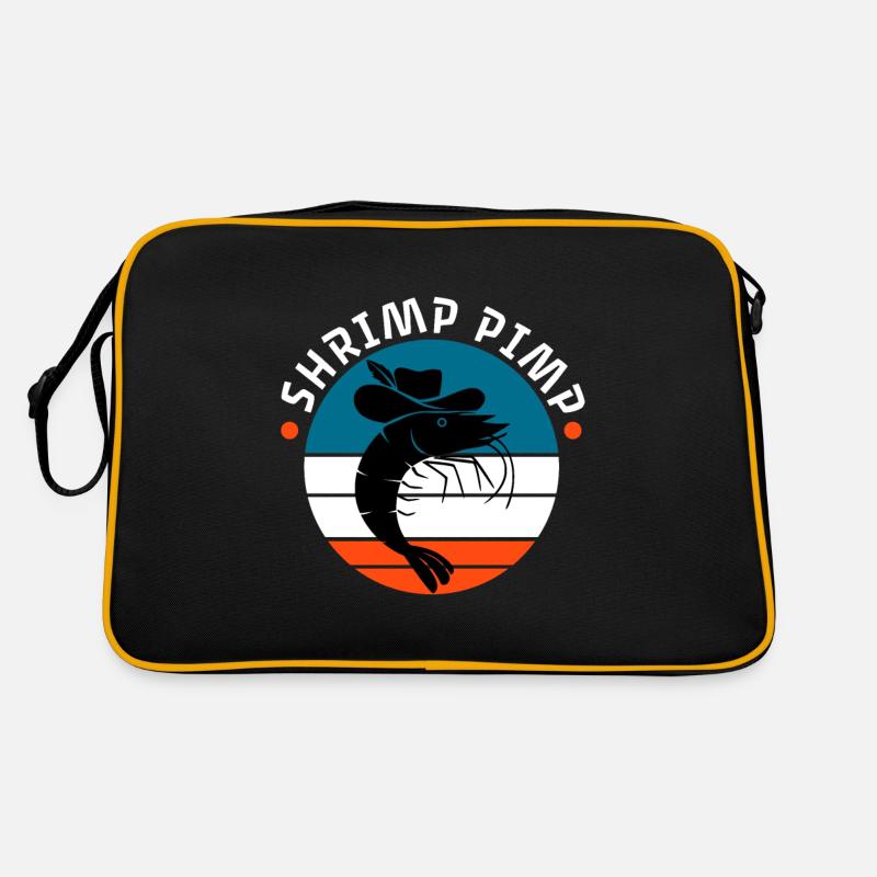 Shrimp Pimp - Retro Tasche - Schwarz/Gold