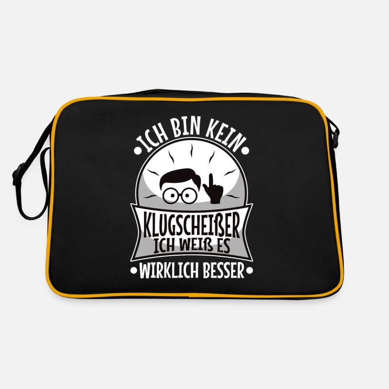 Bin kein Klugscheißer ich weiß es wirklich besser Retro Tasche