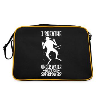 Ibreathe sous l’eau, quel est votre superpouvoir - Sac Retro - noir/or - Dos