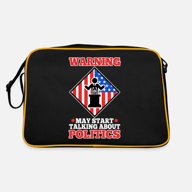 Warning may start talking about politics Retro Bag