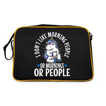 I hate morning people - Retro Bag - black/gold - Back