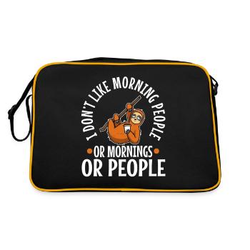 Je n’aime pas les gens du matin ou les matins ou les gens - Sac Retro - noir/or - Dos