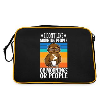 Je déteste les gens du matin - Sac Retro - noir/or - Dos
