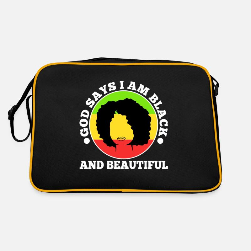 God says im black and Beautiful Retro Tasche