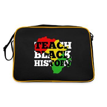 Teach Black History - Retro Tasche - Schwarz/Gold - Hinten