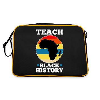 Teach Black History - Retro Tasche - Schwarz/Gold - Hinten