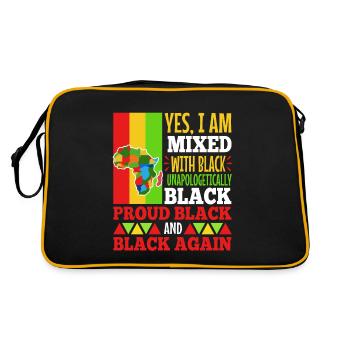 Oui je suis mélangé avec du noir - Sac Retro - noir/or - Dos