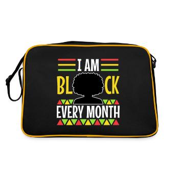 Je suis l’histoire des Noirs et fier de ma culture - Sac Retro - noir/or - Dos