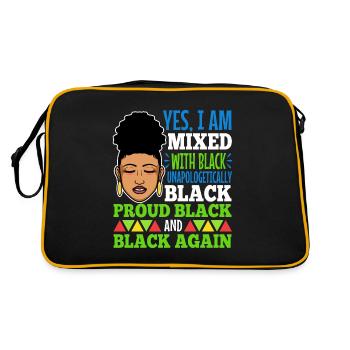 Oui je suis mélangé avec du noir - Sac Retro - noir/or - Dos