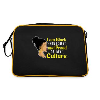 Je suis l’histoire des Noirs et fier de ma culture - Sac Retro - noir/or - Dos