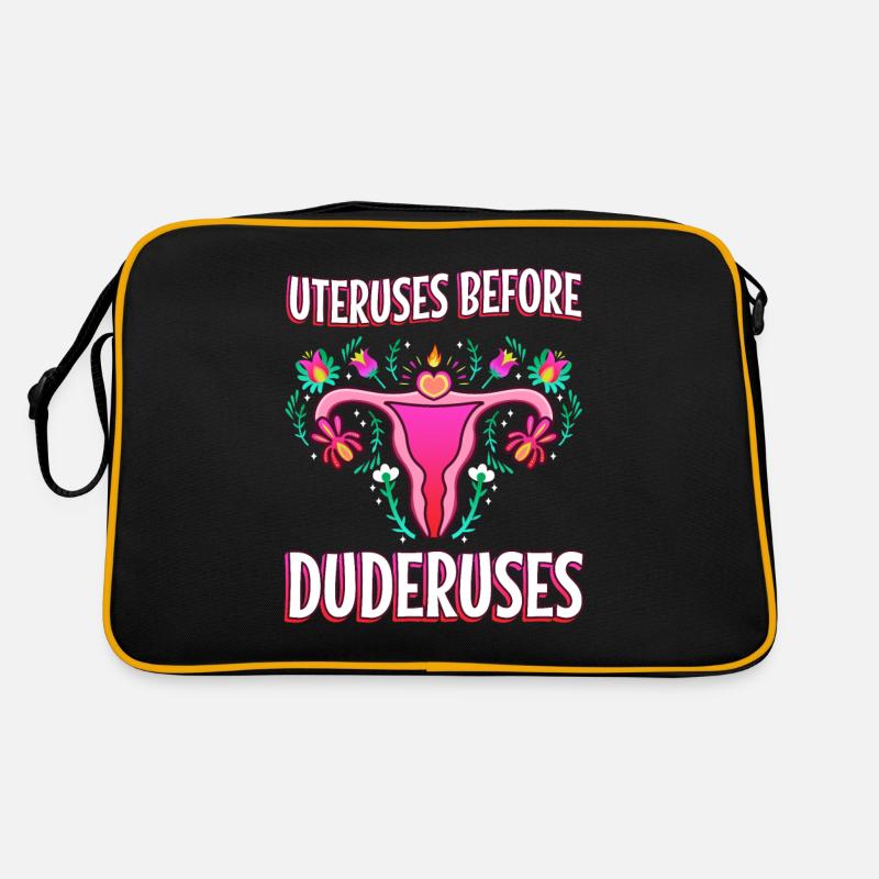 Uteruses Before Duderuses Retro Tasche
