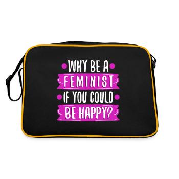 Pourquoi être féministe si vous pouviez être heureuse ? - Sac Retro - noir/or - Dos