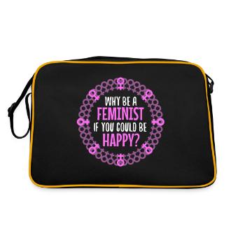 Pourquoi être féministe si vous pouviez être heureuse ? - Sac Retro - noir/or - Dos