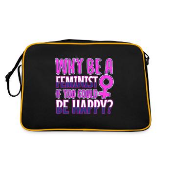 Pourquoi être féministe si vous pouviez être heureuse ? - Sac Retro - noir/or - Dos