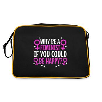 Pourquoi être féministe si vous pouviez être heureuse ? - Sac Retro - noir/or - Dos
