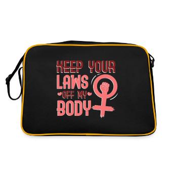 Gardez vos lois hors de mon corps - Sac Retro - noir/or - Dos