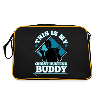 This is my ghost hunting buddy - Retro Tasche - Schwarz/Gold - Hinten