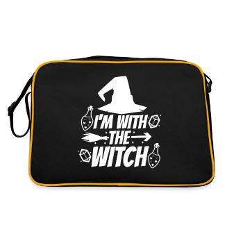 Je suis avec la sorcière - Sac Retro - noir/or - Dos