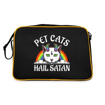 Les chats de compagnie saluent Satan - Sac Retro - noir/or - Dos