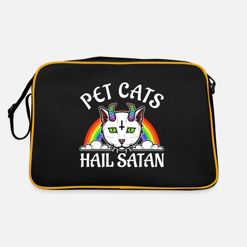 Pet Cats Hail Satan Retro Tasche