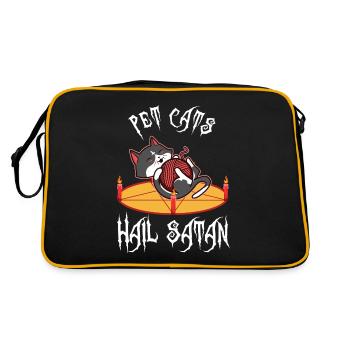 Les chats de compagnie saluent Satan - Sac Retro - noir/or - Dos