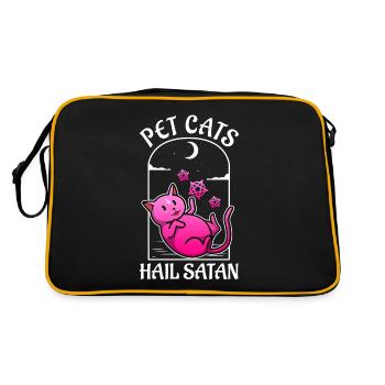 Les chats de compagnie saluent Satan - Sac Retro - noir/or - Dos