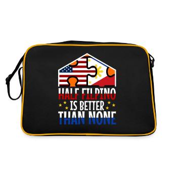 Half Filipinio Is Better Than None - Retro Bag - black/gold - Back