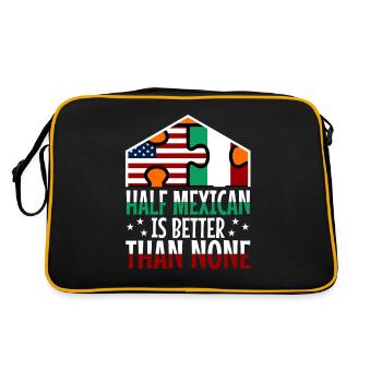 Half Mexican Is Better Than None - Retro Bag - black/gold - Back