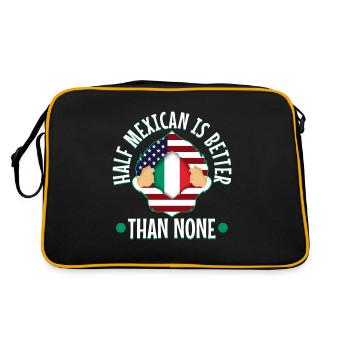 Half Mexican Is Better Than None - Retro Bag - black/gold - Back