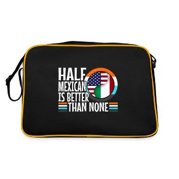 Half Mexican Is Better Than None - Retro Bag - black/gold - Back