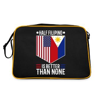 Half Filipinio Is Better Than None - Retro Bag - black/gold - Back